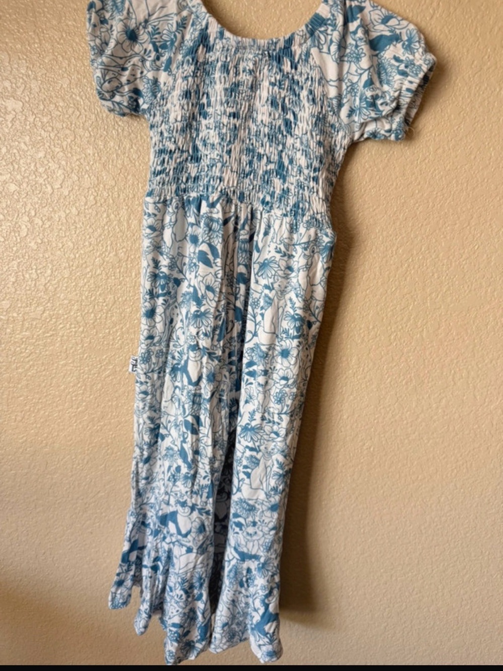 Bamboo Blue Floral Kids One-Piece Jumpsuit